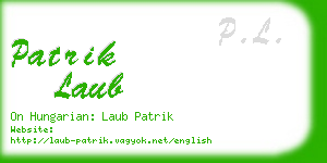 patrik laub business card